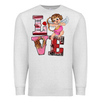 Oatmeal Heather valentine's day cupid love Premium Sweatshirt - RanaPortraitStore
