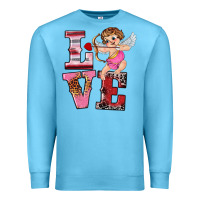 Ocean Blue valentine's day cupid love Premium Sweatshirt - RanaPortraitStore