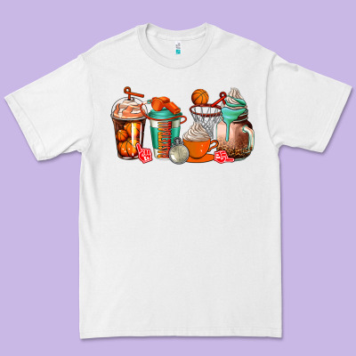 Basketball Coffee Cups Premium Tee Designed By Adodesignshop