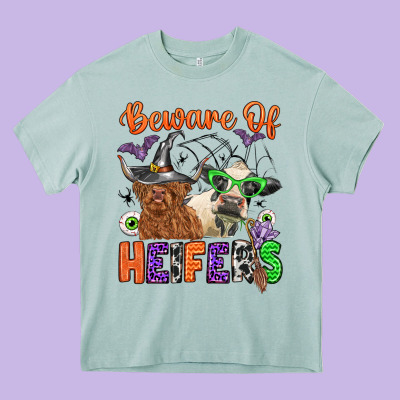 Beware Of Heifers Heavy Core Tee Designed By Zillion Design Studio