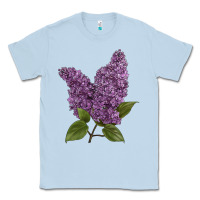 Dusty Blue Purple Lilac Flower Illustrations Classic Tee - LillyAllenDesigns