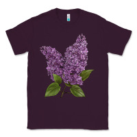 Plum Purple Lilac Flower Illustrations Classic Tee - LillyAllenDesigns