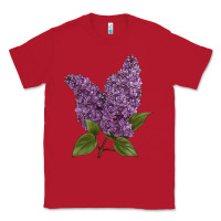 Red Purple Lilac Flower Illustrations Classic Tee - LillyAllenDesigns