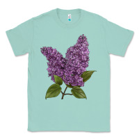 Seafoam Purple Lilac Flower Illustrations Classic Tee - LillyAllenDesigns