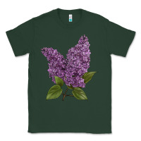 Sports Green Purple Lilac Flower Illustrations Classic Tee - LillyAllenDesigns