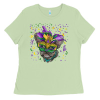 Matcha Mardi gras mask french bulldog Ladies Tee - RanaPortraitStore