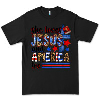 Black she loves jesus and america too Premium Tee - Zillion Design Studio