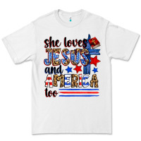 White she loves jesus and america too Premium Tee - Zillion Design Studio