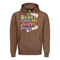 Books Are My Happy Place Zipper Hoodie | Teevron