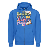 True Royal books are my happy place Zipper Hoodie - MaliasSmallBusiness
