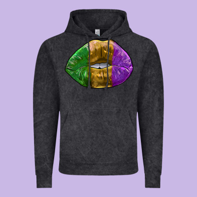 Mardi Gras Kiss Vintage Hoodie Designed By Ranaportraitstore