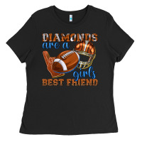Black diamonds are a girls best friend football Ladies Tee - texasbilliewilder