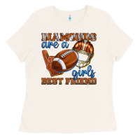 Bone diamonds are a girls best friend football Ladies Tee - texasbilliewilder