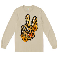 Mushroom Leopard Sunflower Peace Sign Long Sleeve Tee - Jasminsmagicworld