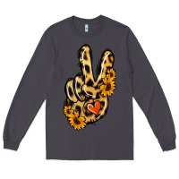 Smoke Leopard Sunflower Peace Sign Long Sleeve Tee - Jasminsmagicworld