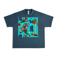 Midnight Navy construction vehicles Urban Heavy Tee - BundleAndBundleShop