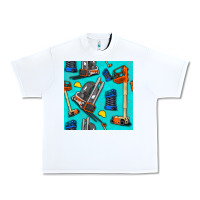 White construction vehicles Urban Heavy Tee - BundleAndBundleShop