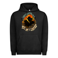 Pigment Black I don't smoke but he's got a lighter Urban Hoodie - HowdyJamesFarm