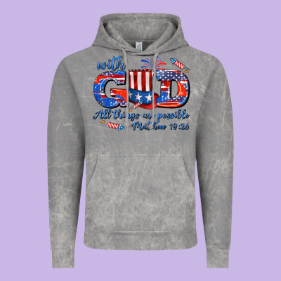 With God All Things Are Possible Usa Vintage Hoodie Designed By Adodesignshop