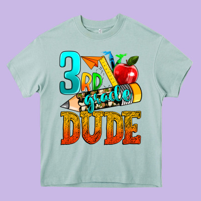 3rd Grade Dude Heavy Core Tee Designed By Texasbilliewilder