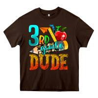 Chocolate Brown 3rd grade dude Heavy Core Tee - texasbilliewilder