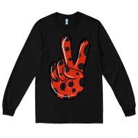 Black Ladybug Peace Sign Long Sleeve Tee - Jasminsmagicworld