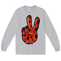 Moon Dust Ladybug Peace Sign Long Sleeve Tee - Jasminsmagicworld