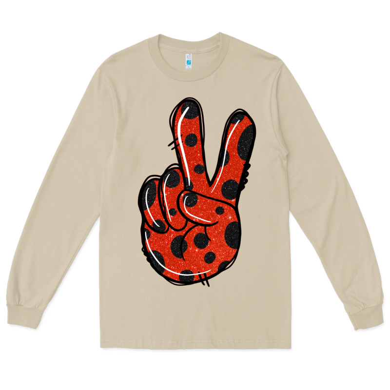 Ladybug Peace Sign Long Sleeve Tee by Jasminsmagicworld | Teevron