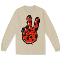 Mushroom Ladybug Peace Sign Long Sleeve Tee - Jasminsmagicworld