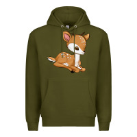Army Green gazelle Premium Hoodie - texasbilliewilder