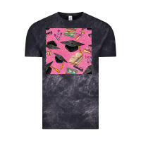 Cloud Black pink glitter graduation seamless pattern Vintage Tee - BundleAndBundleShop