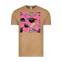 Vintage Camel pink glitter graduation seamless pattern Vintage Tee - BundleAndBundleShop