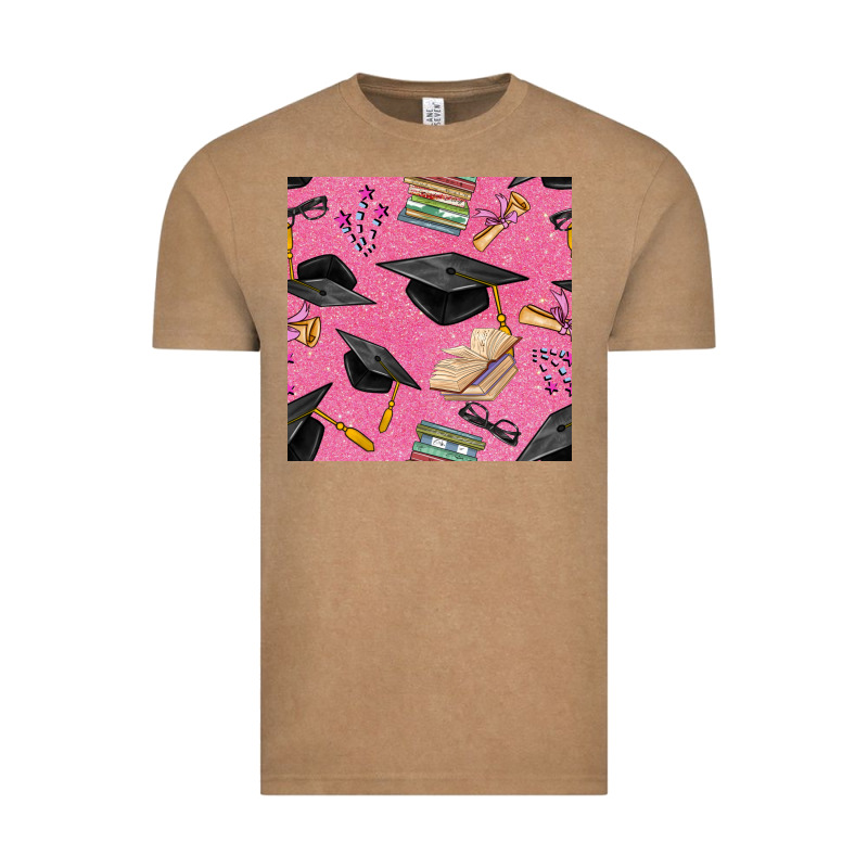 Pink Glitter Graduation Seamless Pattern Vintage Tee by BundleAndBundleShop | Teevron