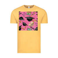Vintage Mustard pink glitter graduation seamless pattern Vintage Tee - BundleAndBundleShop