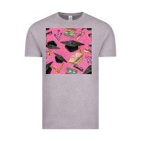 Vintage Zinc pink glitter graduation seamless pattern Vintage Tee - BundleAndBundleShop