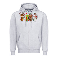 Heather Grey obsessive cup disorder christmas Zipper Hoodie - MaliasSmallBusiness