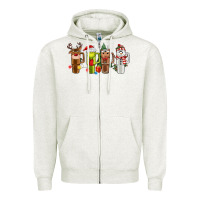 Oatmeal Heather obsessive cup disorder christmas Zipper Hoodie - MaliasSmallBusiness