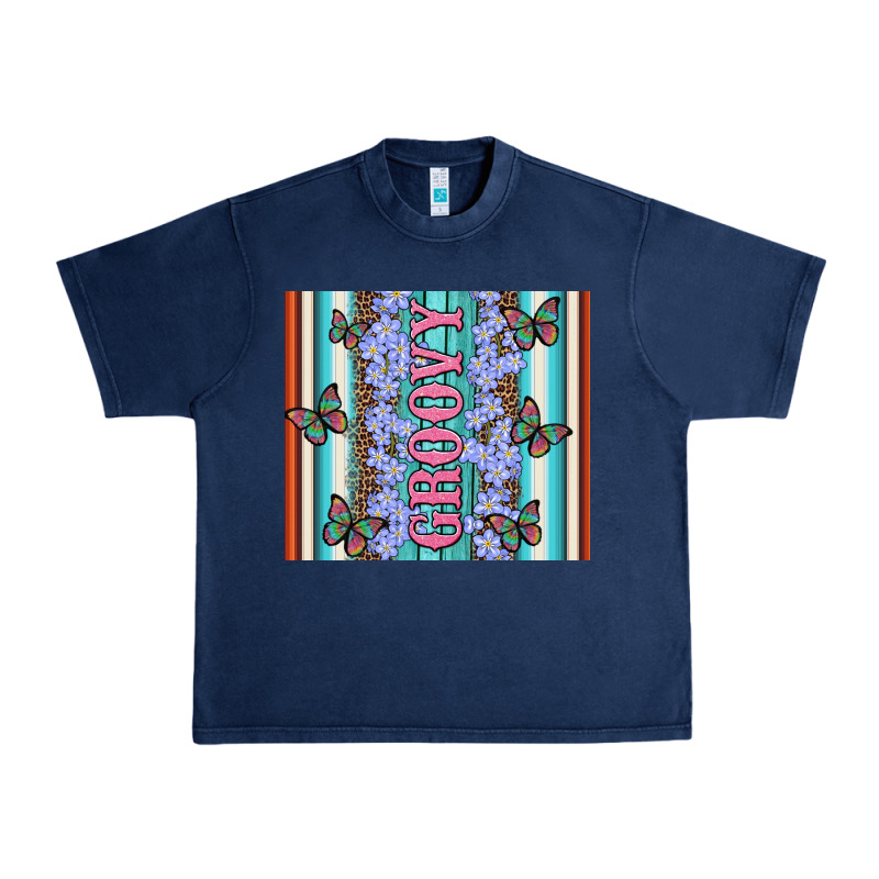 Groovy With Flowers And Butterflies Urban Heavy Tee by Artiststas | Teevron
