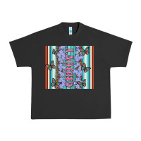 Pigment Black groovy with flowers and Butterflies Urban Heavy Tee - Artiststas