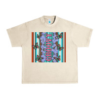 Sandshell groovy with flowers and Butterflies Urban Heavy Tee - Artiststas