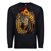 Black Zebra With Sunflowers Premium Sweatshirt - Bettercallsaul