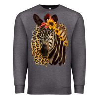 Charcoal Heather Zebra With Sunflowers Premium Sweatshirt - Bettercallsaul
