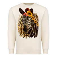 Sandshell Zebra With Sunflowers Premium Sweatshirt - Bettercallsaul