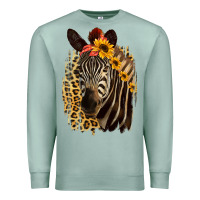 Seafoam Zebra With Sunflowers Premium Sweatshirt - Bettercallsaul