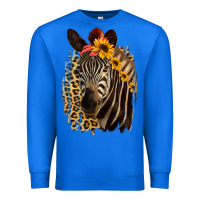 True Royal Zebra With Sunflowers Premium Sweatshirt - Bettercallsaul