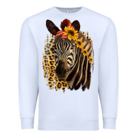 White Zebra With Sunflowers Premium Sweatshirt - Bettercallsaul