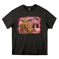 Asphalt valentine's day mama cow and baby cows Heavy Core Tee - RanaPortraitStore