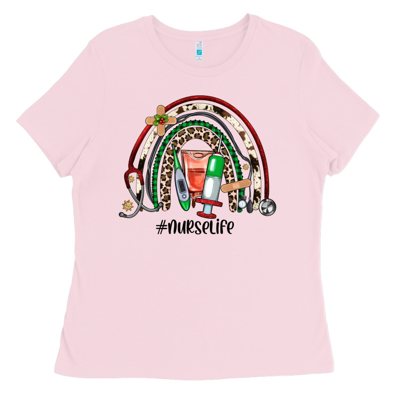 Christmas Nurselife Rainbow Ladies Tee by JahusDesignShop | Teevron