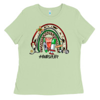 Matcha Christmas nurselife rainbow Ladies Tee - JahusDesignShop