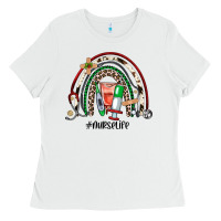 White Christmas nurselife rainbow Ladies Tee - JahusDesignShop